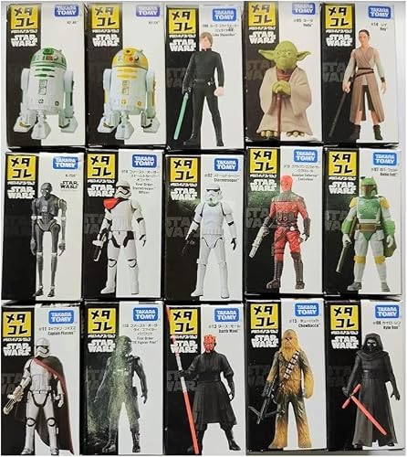 Metal Collection Figure Metacolle Storm Trooper Yoda Boba Fett Chewbacca Darth Maul Captain Phasma Kylo Ren Rey First-Order Storm Trooper Guavian Tie Fighter Pilot Luke Skywalker K-2So R2-A6 R2-C4 #TOP15