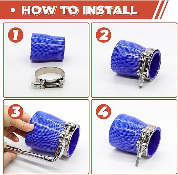 24 Pack 12 Size T-Bolt Hose Clamps, Stainless Steel_304 Working Range 28mm-116mm for 0.75 -4'' Hose ID, Turbo Intake Intercooler Clamp for Automotive