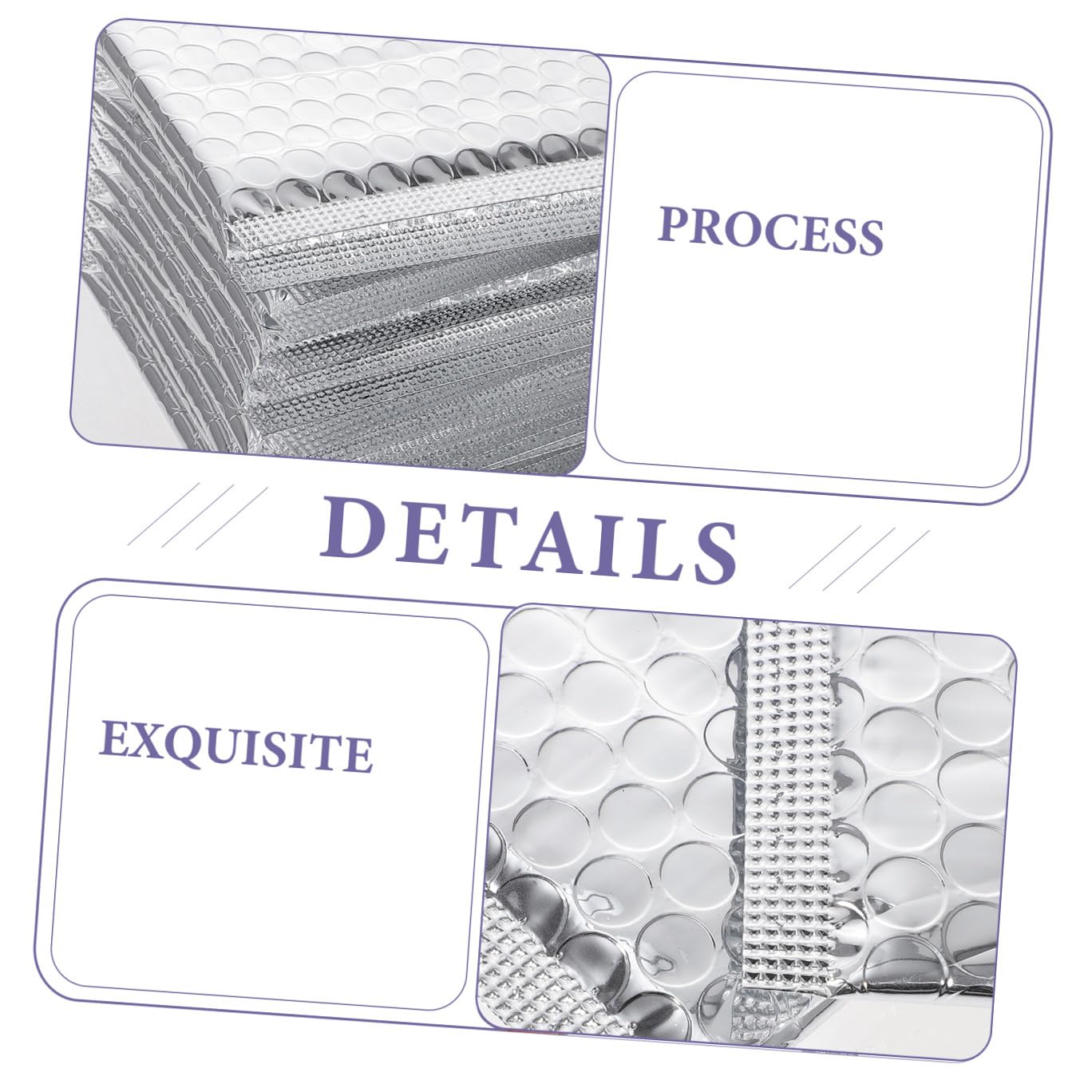 BETOOKY 100 Stück Versandtaschen mit Luftpolsterfolie Selbstklebend Gepolsterte Aluminiumfolie Bubble Envelopes für Sicheren Versand von Empfindlichen Artikeln
