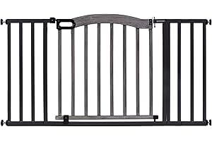 Summer Decorative Wood and Metal Baby Gates for Doorways - 60 Inches...