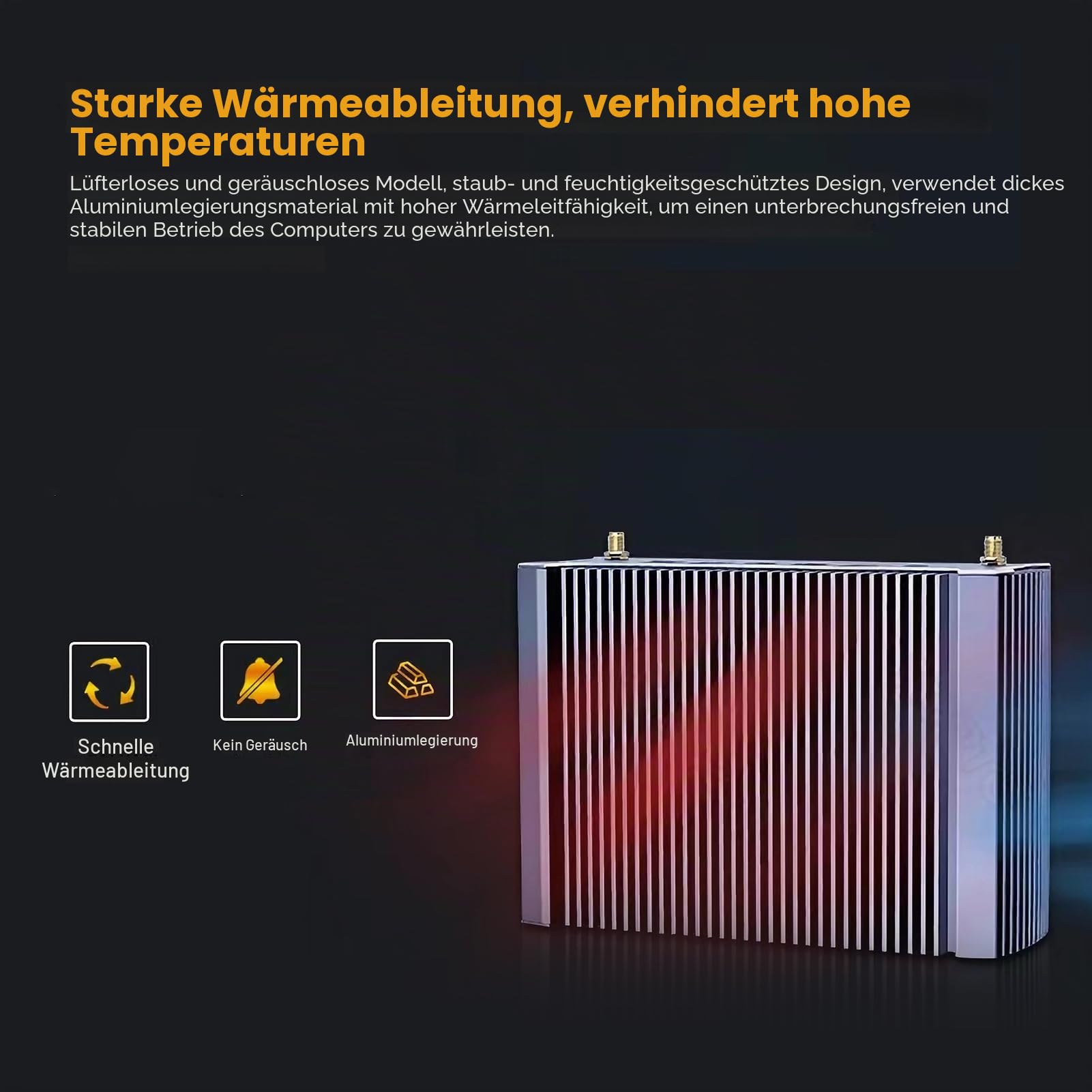 FakestarPC Fanless Mini PC, Ryzen 5 4500U Win 11, Dual LAN Mini Desktop Computer, NVMe DDR4 WiFi6, 2* HDMI, 5*USB, Gaming Office Home