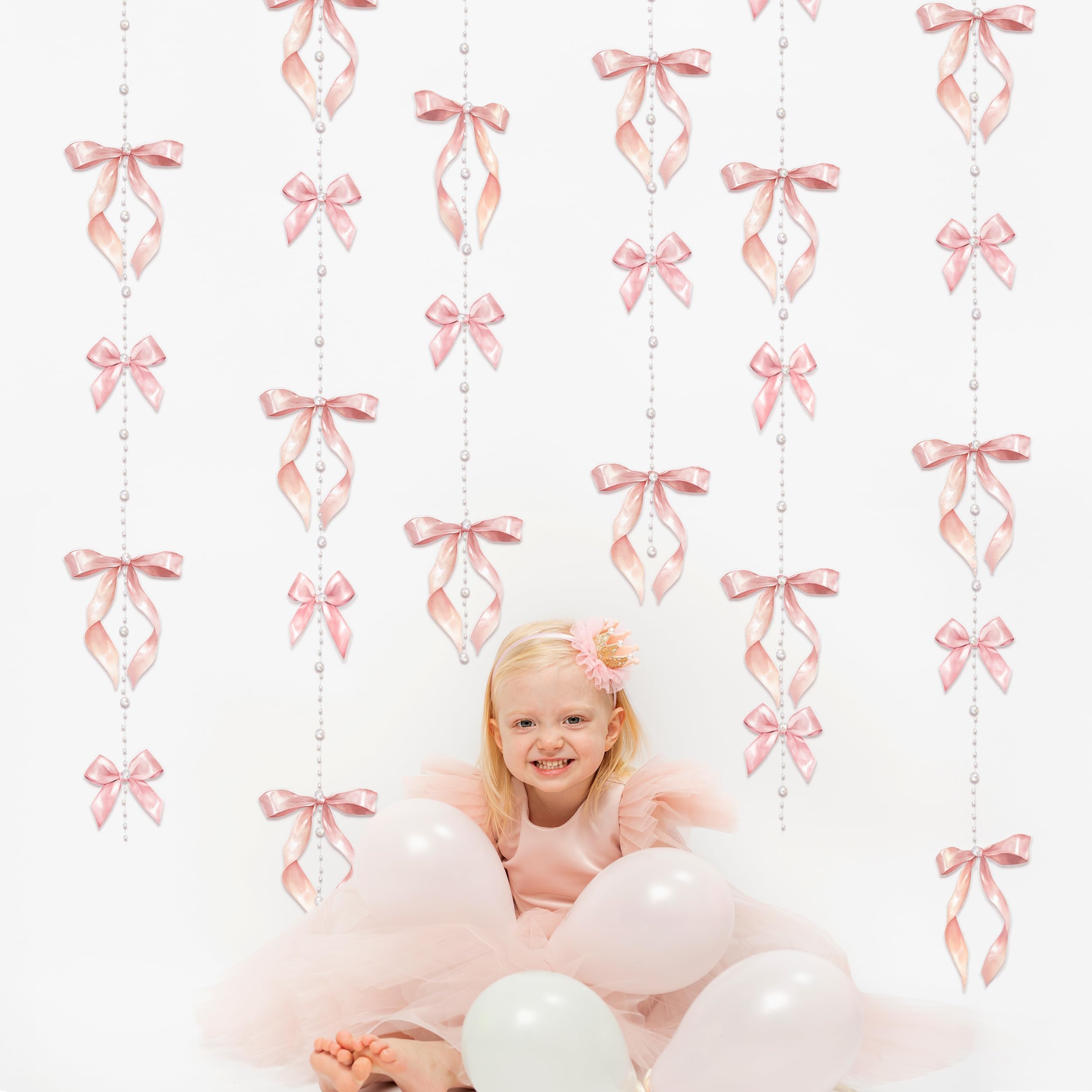 Cheerland Schleife Girlande Perlen Party Dekoration Party Supplies Mädchen Geburtstag Prinzessin Mädchen Niedlich Baby Dusche Zimmer Dekoration Hängendes Banner