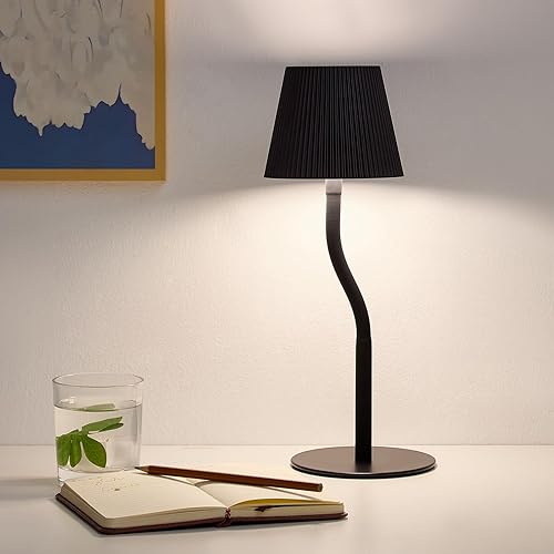 Lámpara de mesa inalámbrica para bricolaje, lámpara de escritorio recargable y flexible de 2500 mAh, atenuación continua, lámparas de noche modernas