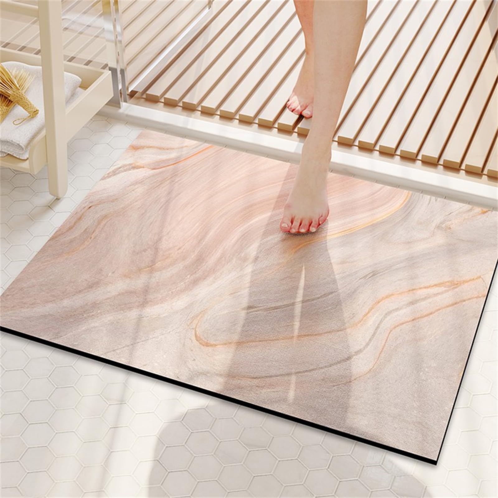 Alfombra de baño de 50x80cm lavable con secado rápido para ducha