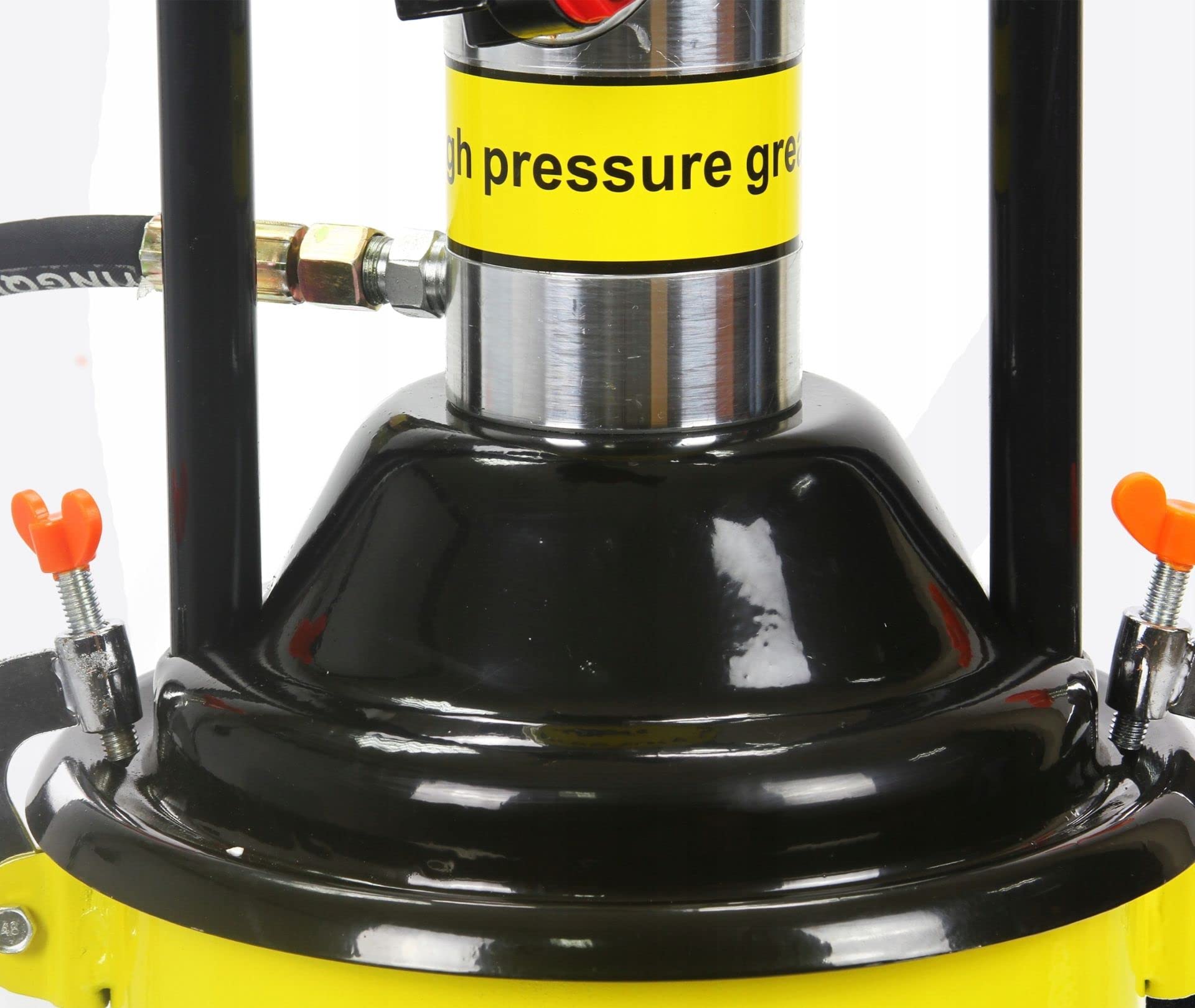 Ingrassatore Grasso Lubrificatore Pneumatico 12L | Portata 0,82 L/min | 6-8 Bar | 360x320x840 mm | con Ruote | Tubo 5 m