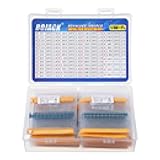 50 Values 1350 Pcs Resistor Kit 0 Ohm-5.6M Ohm with 1% 1/4W Metal Film Resistors Assortment