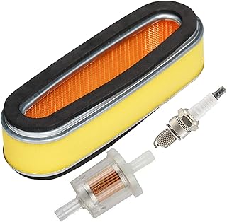 HIFROM Replacement 17210-ZE6-505 Air Filter Spark Plug Fuel Filter Replacement for Honda GV150 GV200 GXV120 HR194 HR195 HR21 HR214 HR215 HR21 HRA21 HRA214 HRA215 HRC215 Engine Lawn Mower (1 Set)