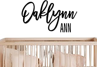 Custom Nursery Name Sign, Personalized with First and Middle Name, Baby Nursery Decor, Wooden Name cut out, letters for wall