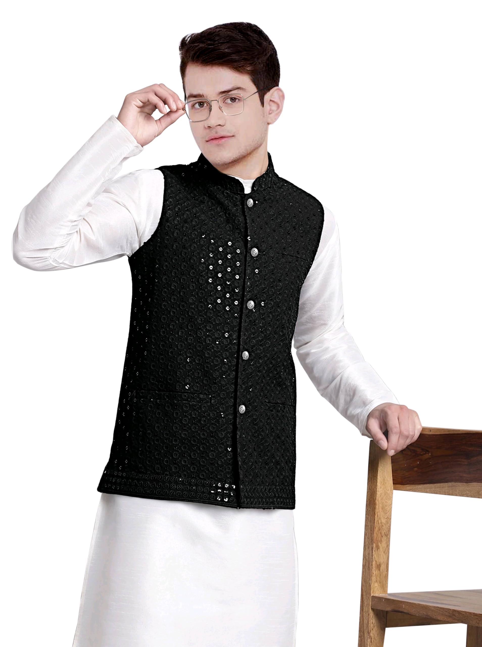 os jeans Lukhnavi Nerhu Jackets for the Modern Wardrobe|Heritage Hues: Lukhnavi Nerhu Jacket Collection|Nerhu Elegance: Lukhnavi Craftsmanship in Every Stitch-picture-44