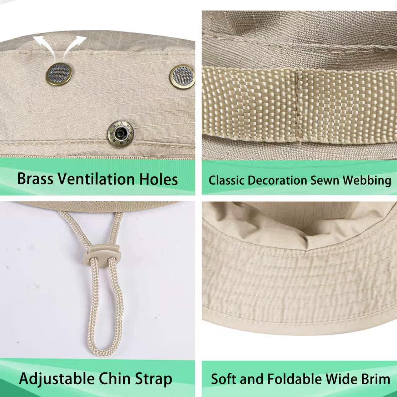 Sun Hats for Men Women Boonie Hat UPF 50+ Bucket Hat Wide Brim UV Protection Fishing Hiking Safari Outdoor Hats