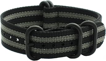 HNS Watch Bands - Choice of Color & Width 20mm, 22mm,24mm - Ballistic Nylon Watch Straps