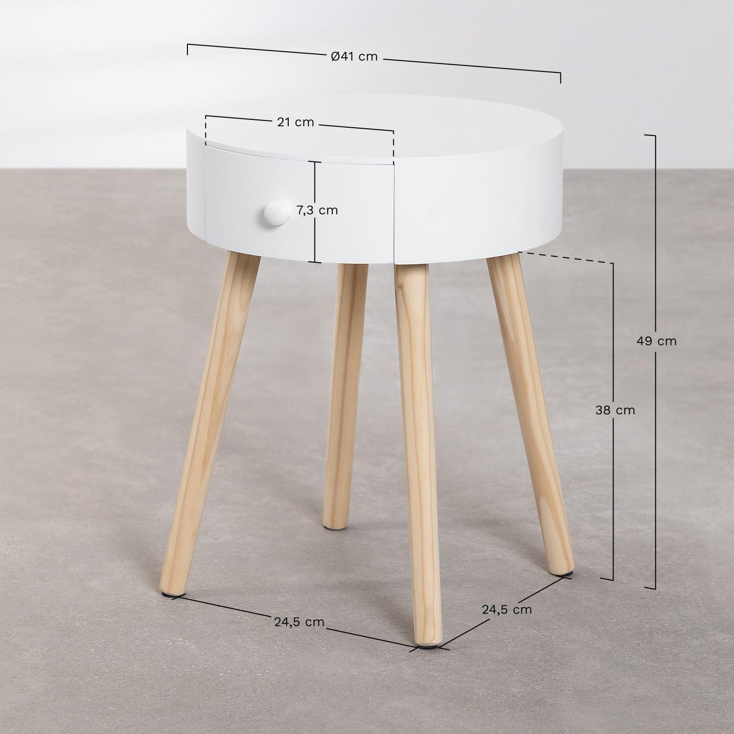 SKLUM Table de Chevet en Bois Lamba