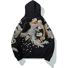 Embroidery Dragon Pattern Baseball Bomber Jacket Coat Tops Blouse Outerwear