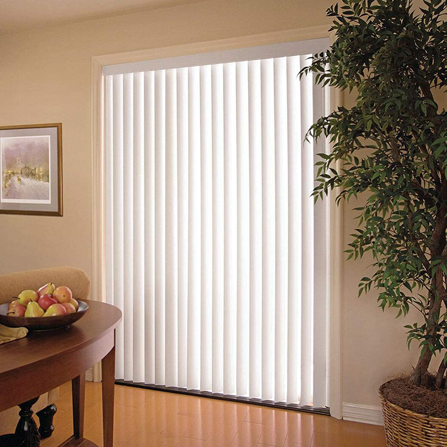 Generic Vertical Blinds for Sliding Glass Patio Door White 35 in PVC
