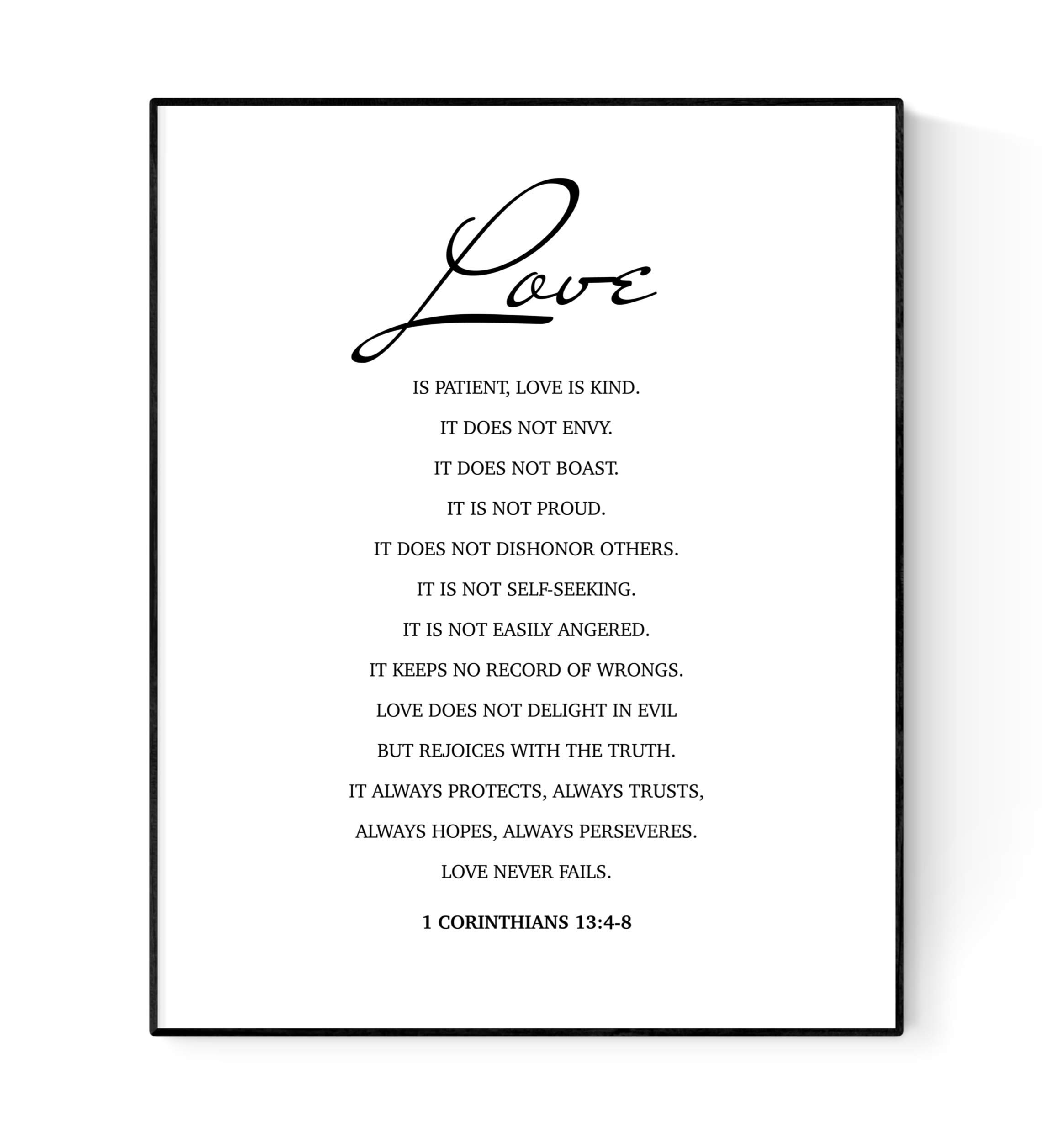 Love Is Patient Wall Art Decor For You