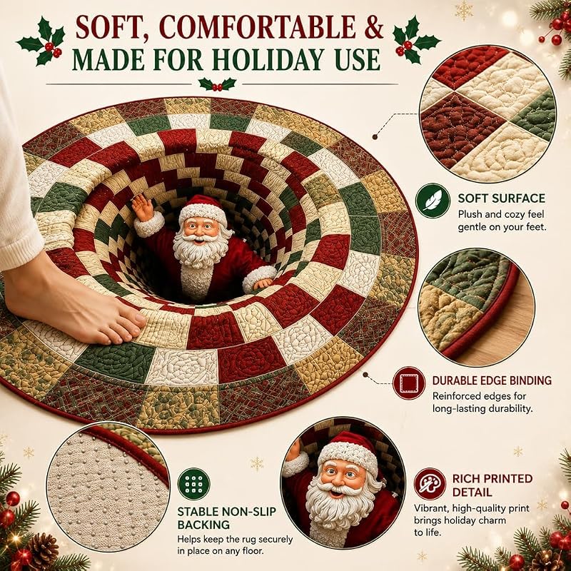 Christmas Rugs 3D Rugs Satan Optical Illusion – product photo 4 of 8