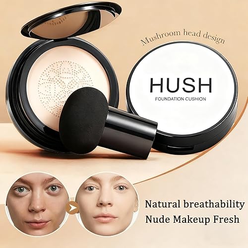 Miniatura 3 de Base de Maquillaje para Mujeres Mayores  Cálido - Perfecto para Tonos de Piel ClarosMedios  Crema CC con Cojín de Aire en Forma de Hongo - Crema BB