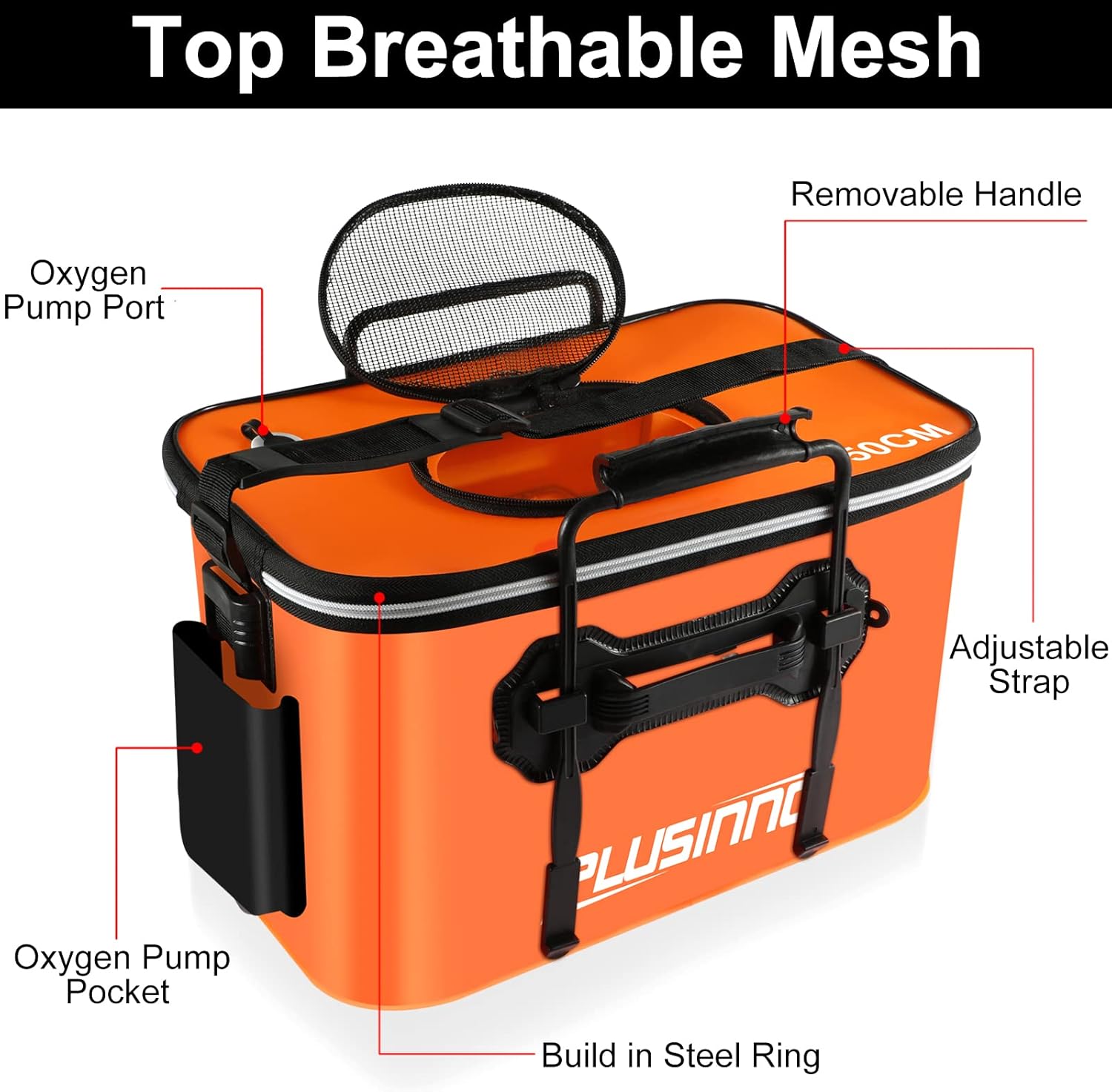 Fishing Bucket, Foldable Fishing Bait Bucket, Multifunctional Portable Folding Fishing Minnow Bucket Fish Live Bait Container, Outdoor Camping EVA Fishing Bag for Kids and Adult : Sports & Outdoors