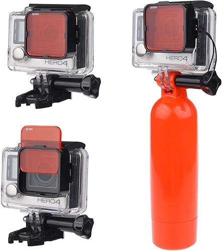 Miniatura 3 de Juego de lentes para sumergir cámara GoPro HERO, en colores variados para filmar y tomar fotografías debajo del agua, colores vívidos, con contraste