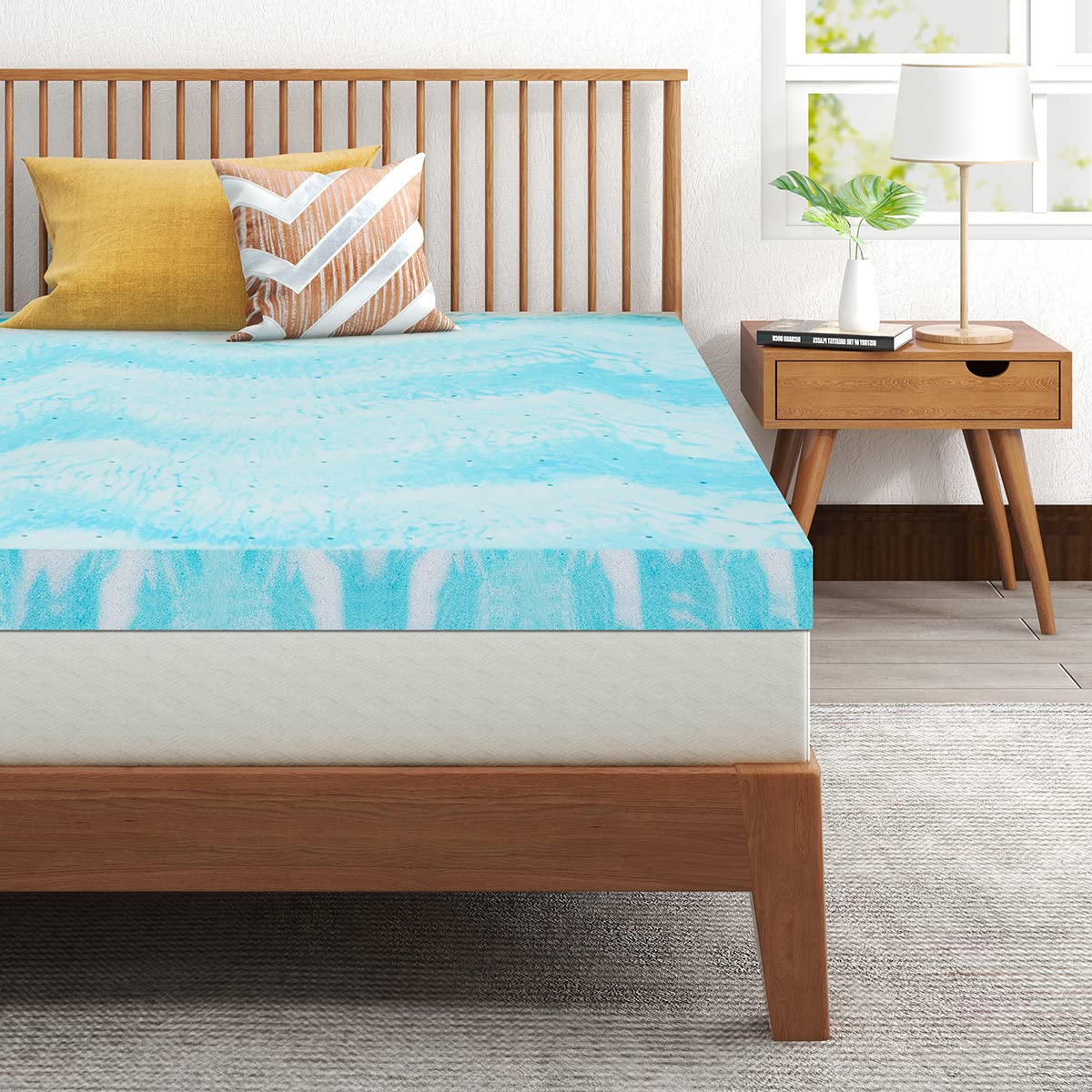 Mattress Topper, 4 Inch California King Size Gel Memory