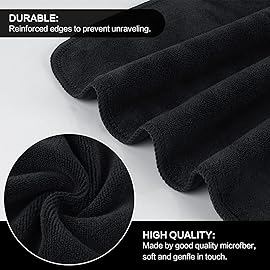 SINLAND Microfiber Facial Cloths Fast Drying Washcloth 12inch x 12inch Absorbent Face Wash Cloth Soft Makeup Remover Cloths