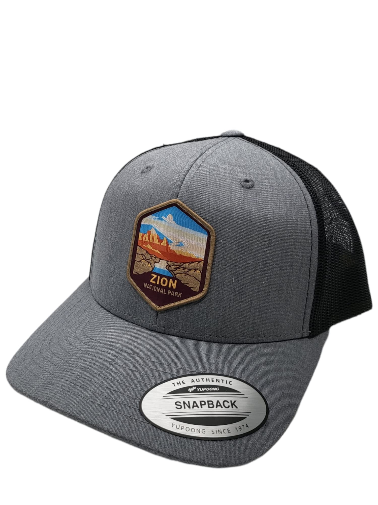 PNW ApparelZion National Park Trucker Hat w/Mesh Backing Woven Patch