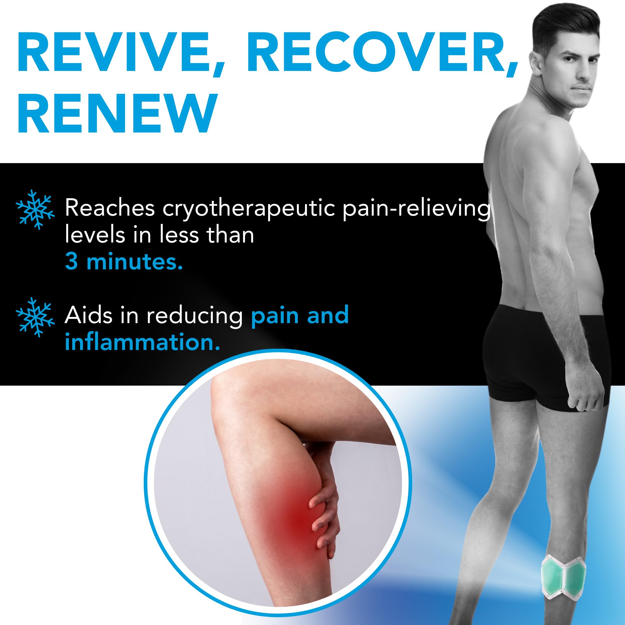 Cryo20 Relief ICE Pack - niestandardowy chłodzący pojemnik na lód, który pomoże ożywić, odzyskać i odnowić. Najzimniejszy lód