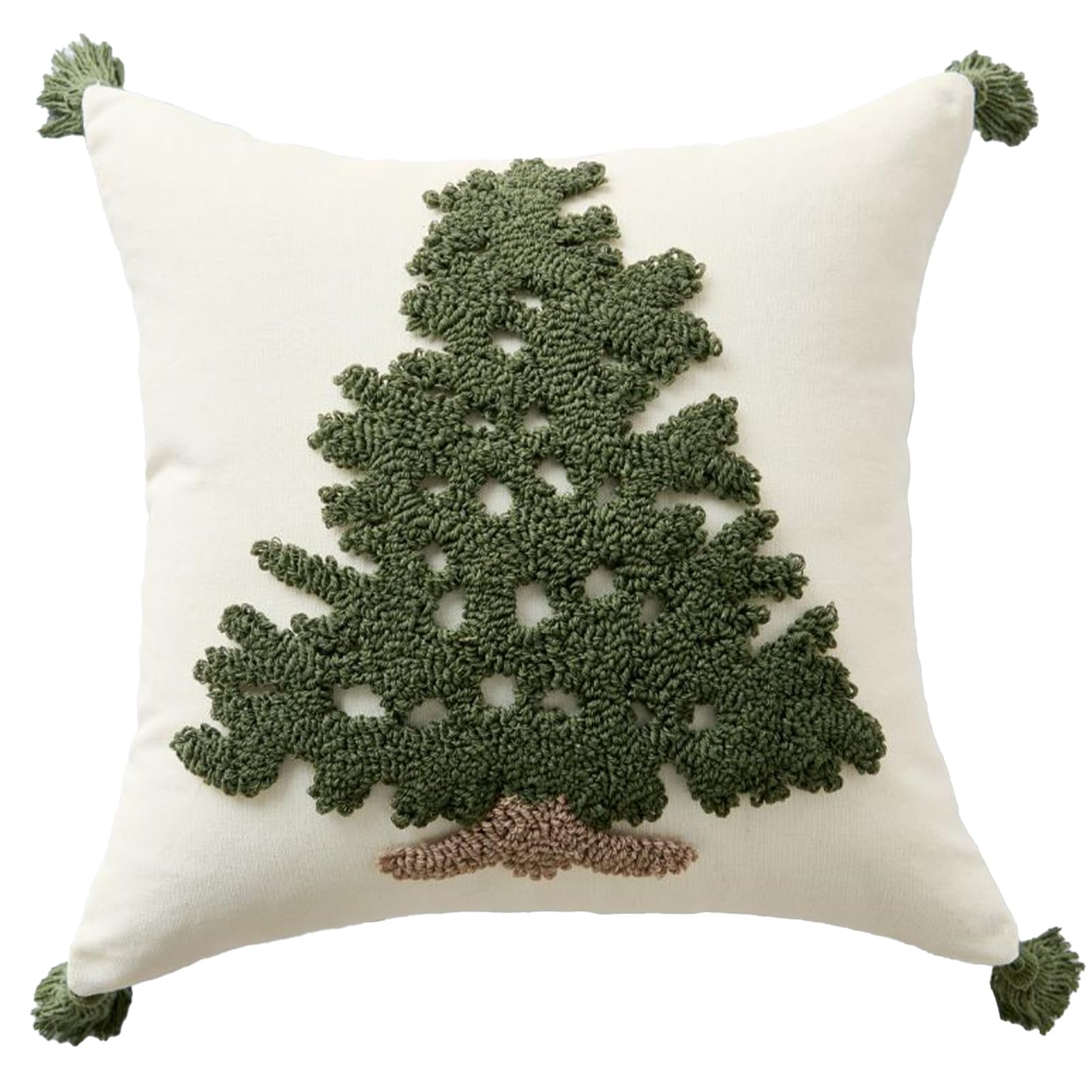 Housse coussin sapin de Noël polaire 45x45 d'une douceur exceptionnelle