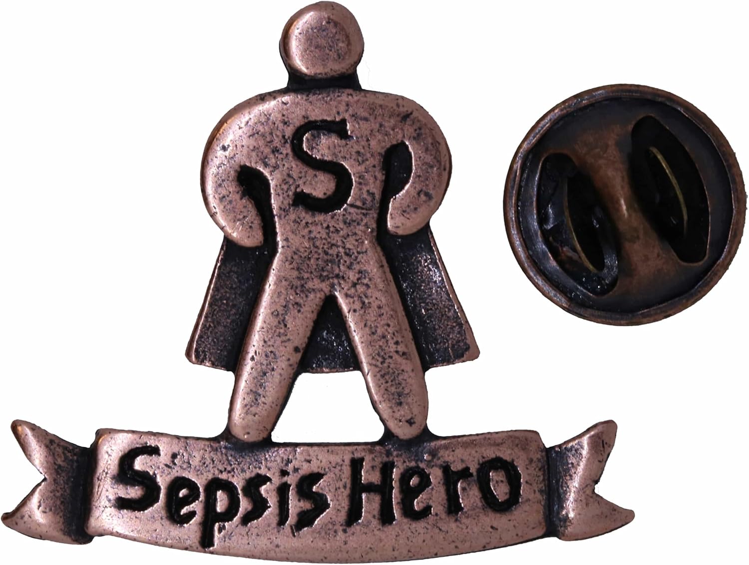 Jim Clift Design Sepsis Hero Copper Lapel Pin - Image 4