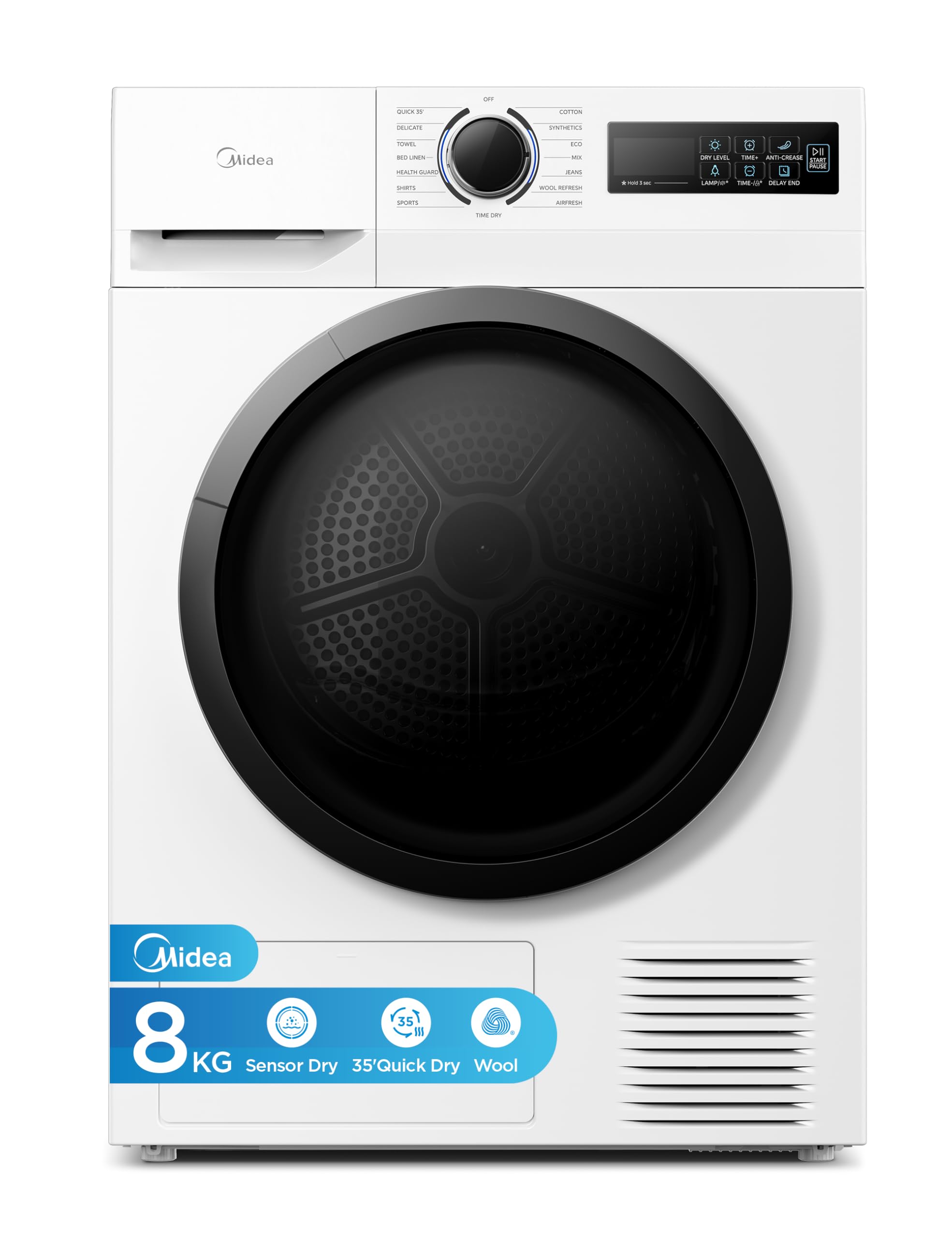 Midea MD110H80D/W-UK Heat Pump Tumble Dryer 10kg White A++ Rated