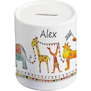 personalised money box for baby boy