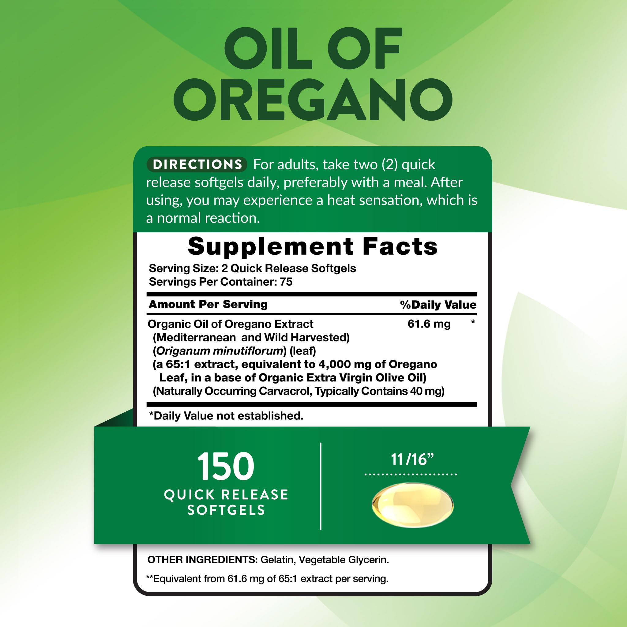 Nature's Truth Oil of Oregano Softgels | 150 Count — Amazon image 2