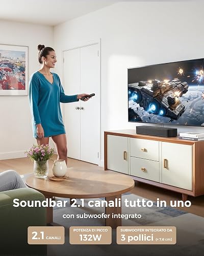 ULTIMEA Soundbar 2.1 canali per TV, subwoofer integrato - 2
