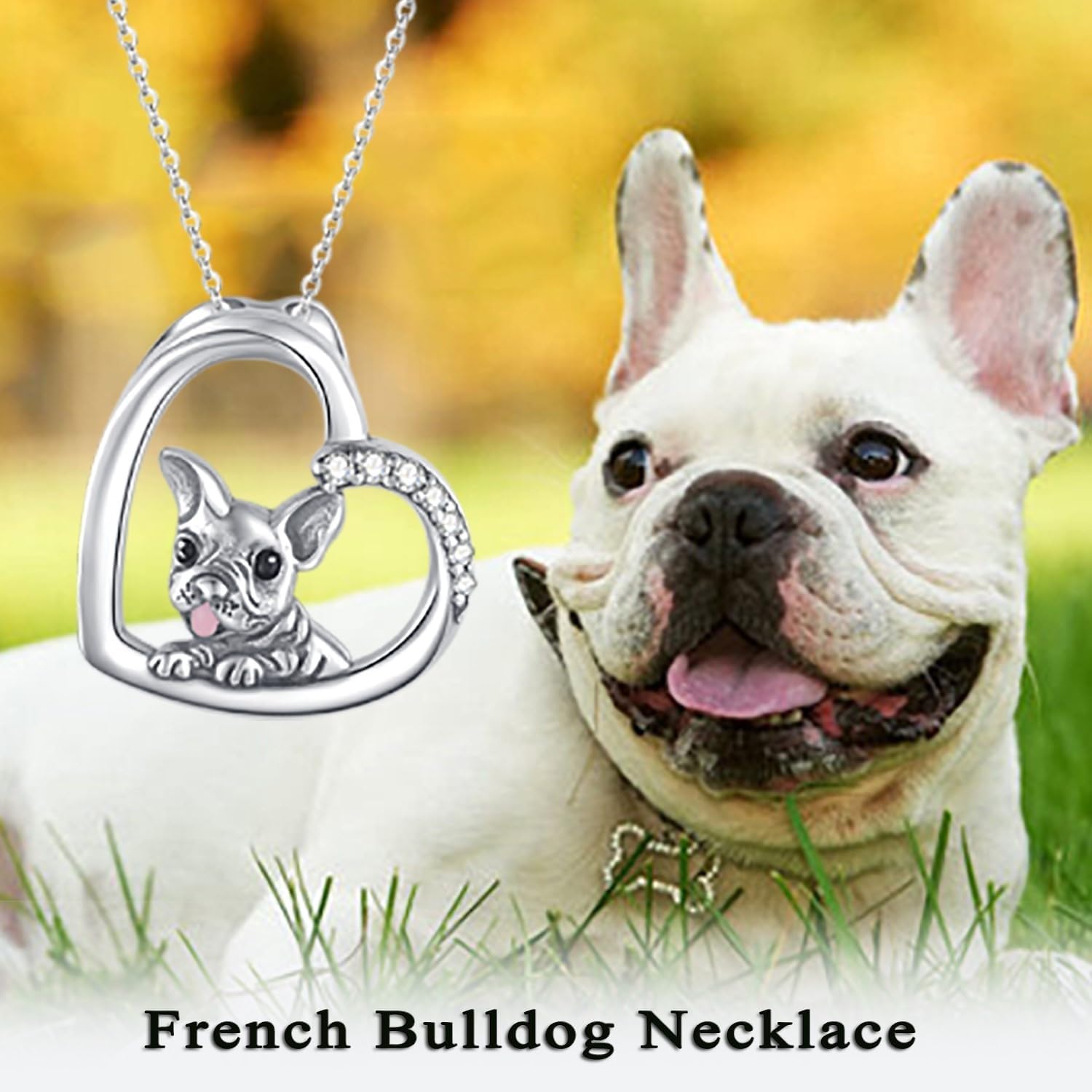 JUSTKIDSTOY French Bulldog Necklace 925 Sterling Silver Cute Animal Dog Pendant Necklace French Bulldog Jewelry Gifts for Women Pet Lover - Image 7