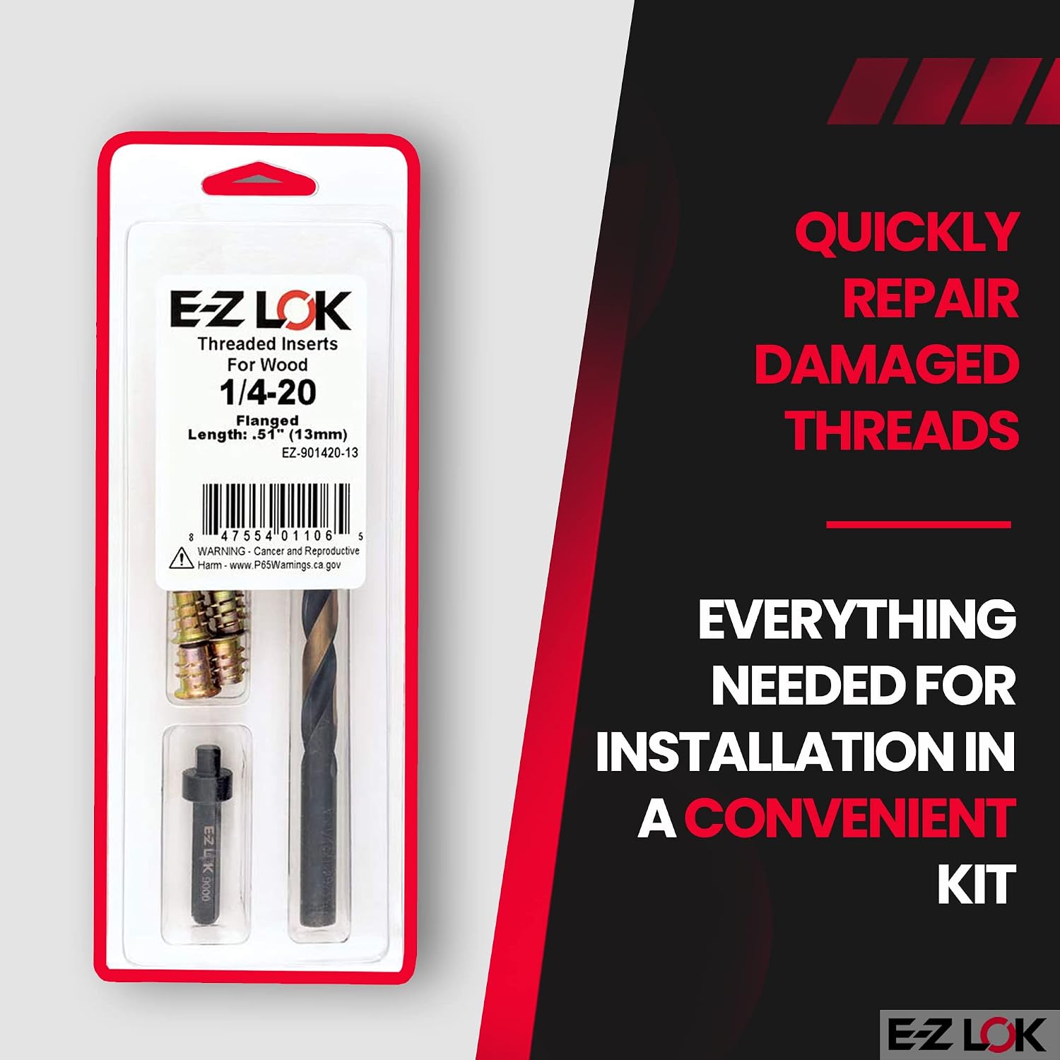 E-Z LOK Thread Repair Kit, 0.25-20
