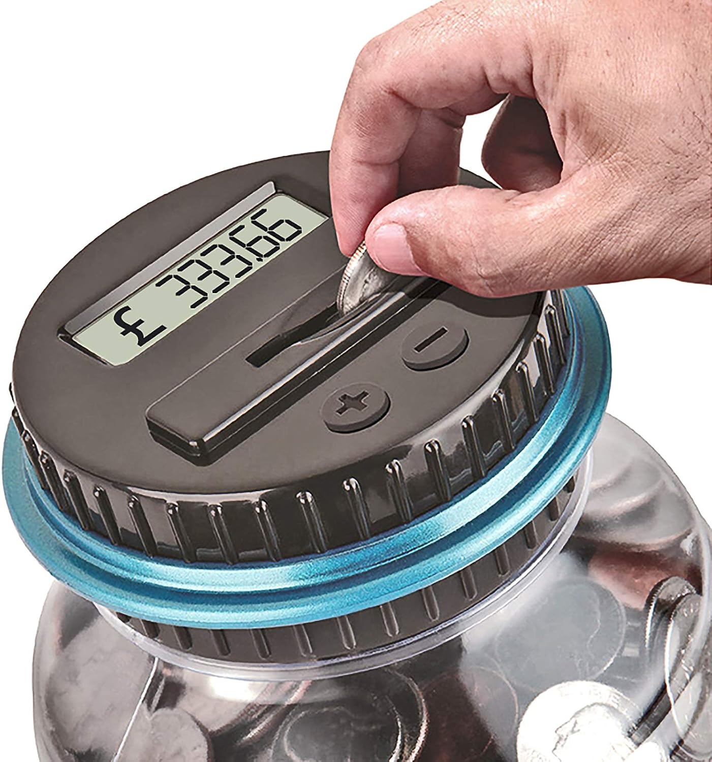 Savings Money Box, 1.8L Digital Piggy Bank with LCD Display and Large Capacity - Image 4