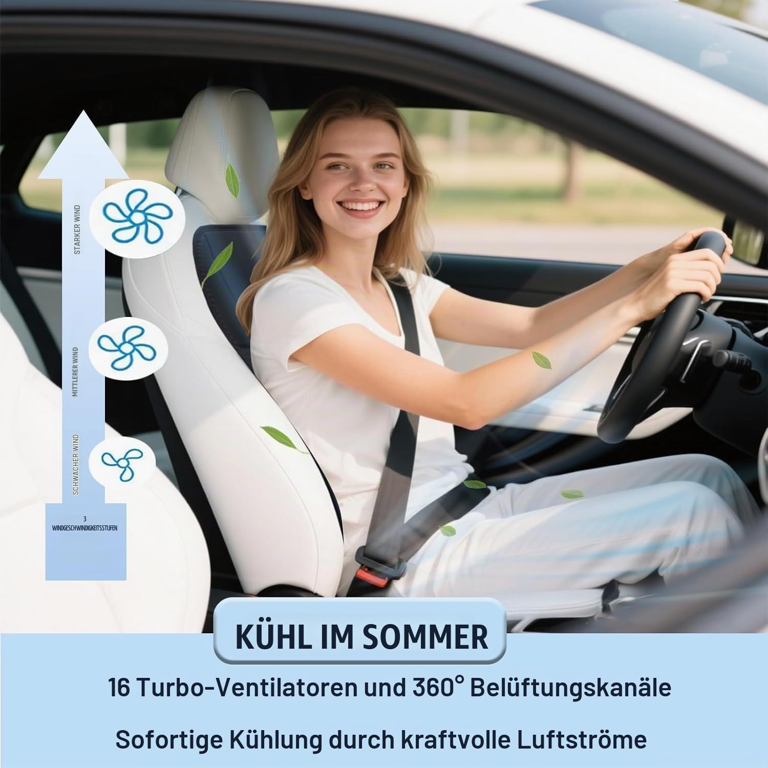 Buybai Autositzbezug, bequemes Leder-Sitzkissen, Vordersitzbezüge, Fahrzeugsitzschutz, passend für Fahrzeuge, Autos, Limousine, LKW, SUV, Van mit vollständiger Rückenstütze (grau) (braun) (schwarz)