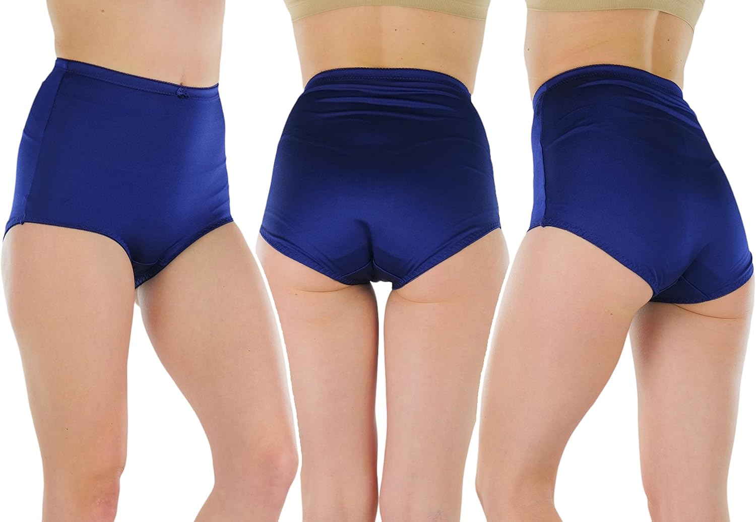 ToBeInStyle Women's Pack of 6 High-Waisted Girdle Brief Tummy Support Everyday Panties