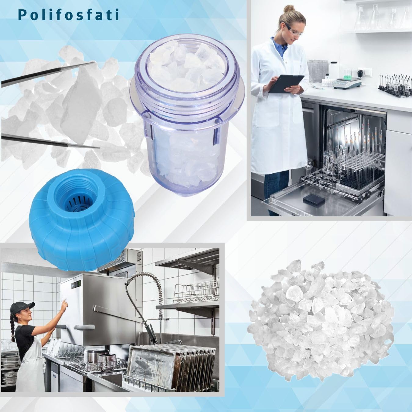 GOLDMAN SERVICE - Filtro anticalco per lavatrice e lavastoviglie in polifosfati ricaricabile. Decalcificante per acqua domestica Protezione per elettrodomestici