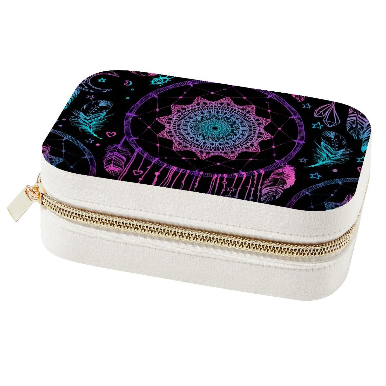 Boîte à bijoux de voyage cadeau demoiselle d'honneur motif attrape-rêves bohème chic