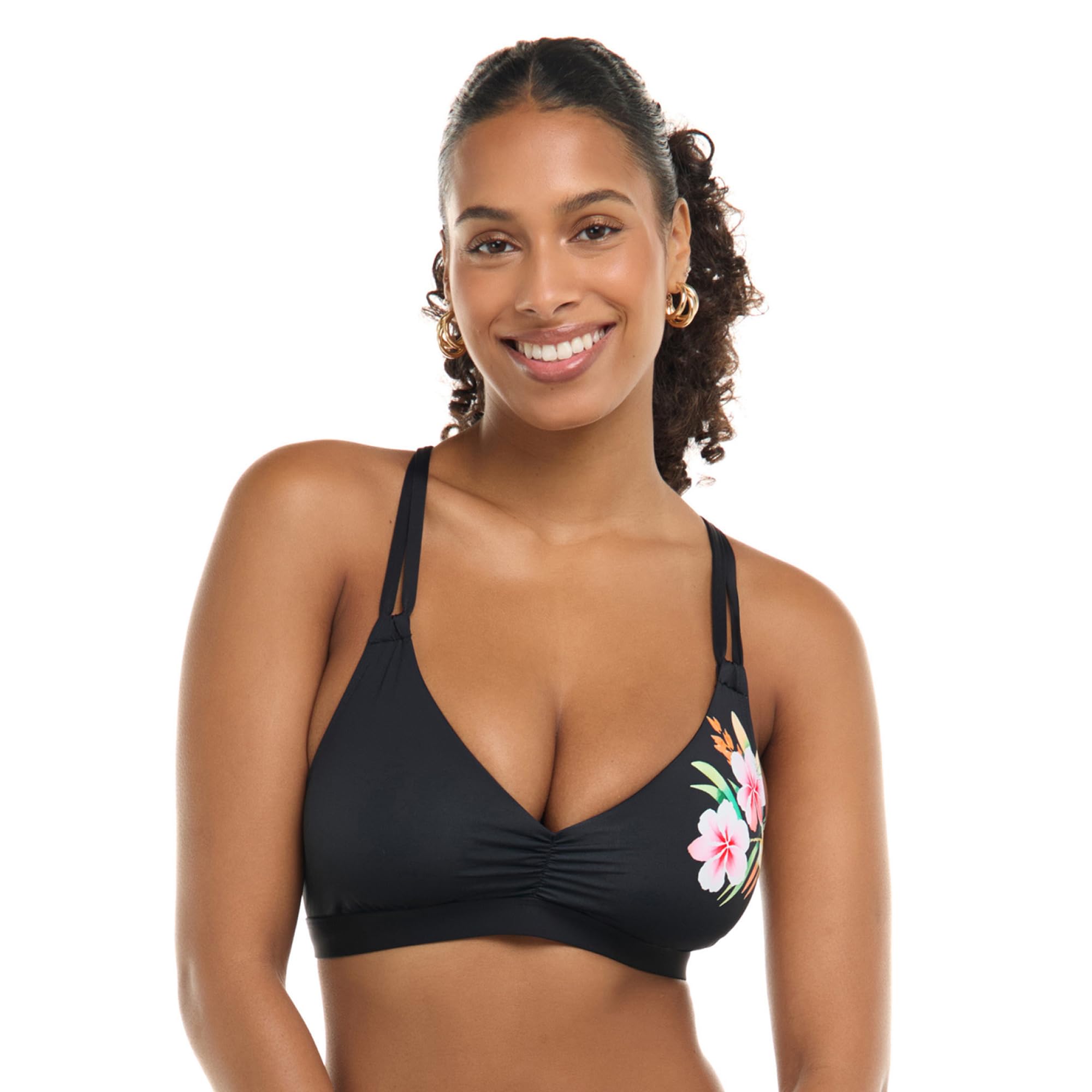 Skye Women's Sarah D, Dd, E, F Cup Bikini Top Swimsuit, Plumeria, F