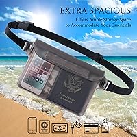 Vista 6 de CADONO 2-Pack Waterproof Pouch with Adjustable Waist Strap Screen Touch Sensitive Dry Bag, Keep Your Phone and Valuables Dry, Perfect for Swimming