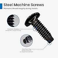 Vista 3 de ICC Tornillos para rack #12-24 en paquete de 25, color negro