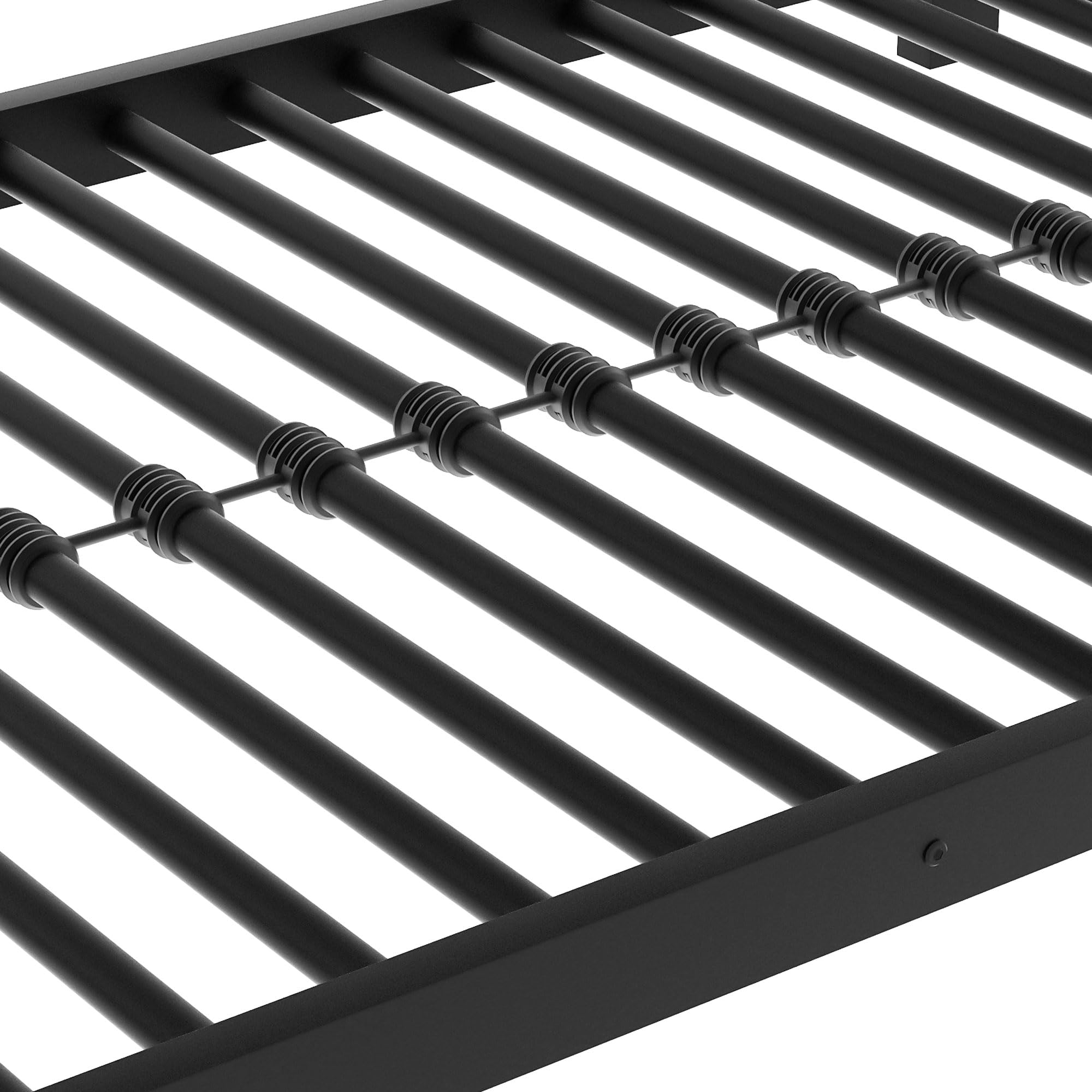 90x200cm Bettgestell Metallbett,Etagenbett,Eisenbett, Dreifach-Etagenbett für Kinder, Jugendliche und Erwachsene, Schwarz