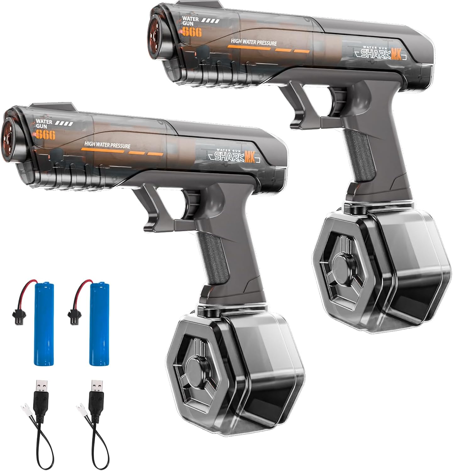 2 Pack Electric Water Gun, Water Guns for Adults, Magazine Large Capacity Automatic Water Gun, Toys for Pool, Beach, Outdoor Activities