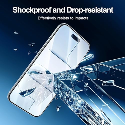 Miniatura 104 de NEW'C - Paquete de 3 protectores de pantalla para iPhone 14, iPhone 13, iPhone 13 Pro (6.1 pulgadas), protección mejorada de vidrio templado