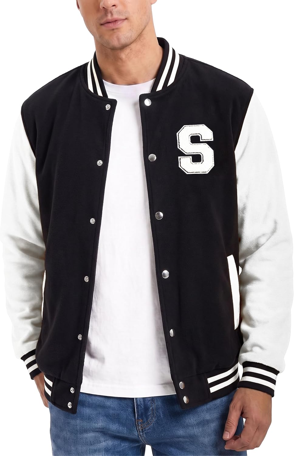Letterman Jacket Men - High School Bomber Baseball Mens Varsity Jackets