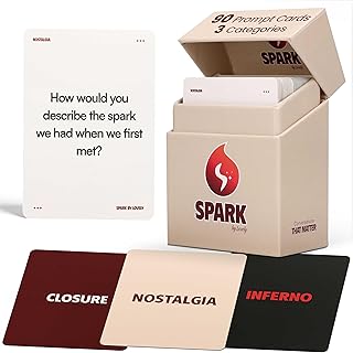 Substance Spark Conversation Cards by Lovely – Couples Games for Adults with 90 Prompts for Deeper Connection, Closure, and Intimacy – Relationship Card Game for Date Night or Travel