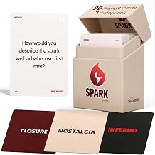 Substance Spark Conversation Cards by Lovely – Couples Games for Adults with 90 Prompts for Deeper Connection, Closure, and Intimacy – Relationship Card Game for Date Night or Travel