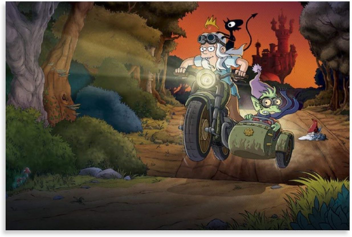 JINXUAN Disenchantment Poster Bean Anime Posters Adventure